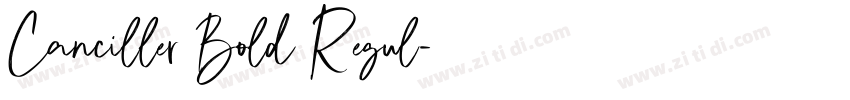 Canciller Bold Regul字体转换 Canciller Bold Regul字体转换